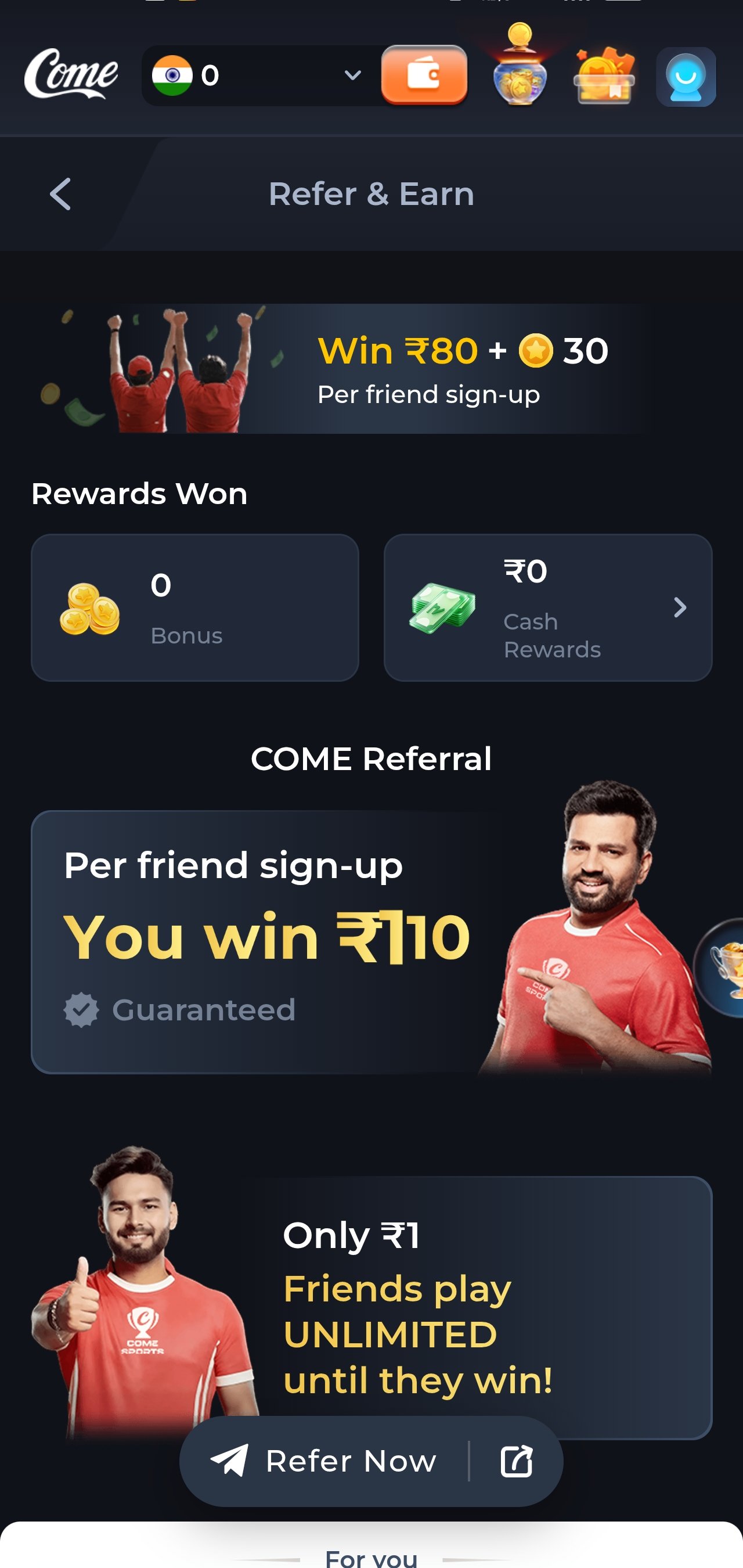 ComePlay app screenshot 2 — slots category
